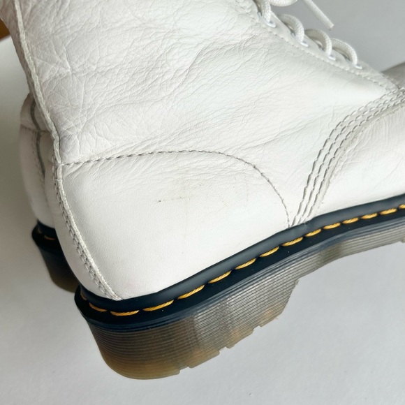 Dr. Martens 1460 Pascal White Genuine Leather Combat Boots size 9 - Picture 10 of 15